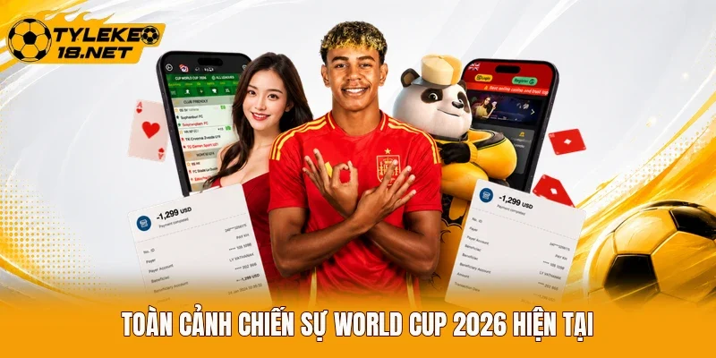 Toàn cảnh chiến sự World Cup 2026 hiện tại